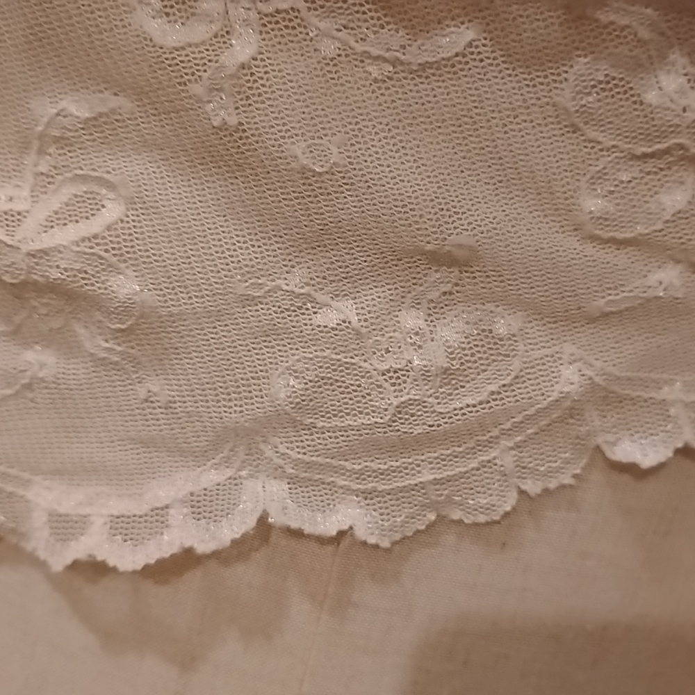 Laura Ashley Vtg Lace Scarf Ivory Romantic Feminine Wedding Elegant Victorian - Picture 4 of 7